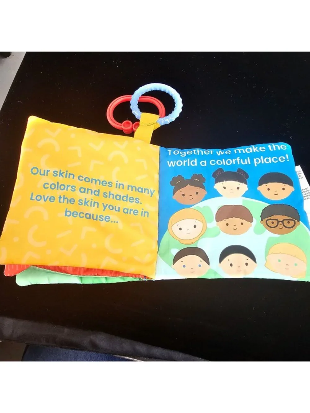 Everyone Is Different Baby Soft Activity Book With Teether & Rings - Kids For Cu